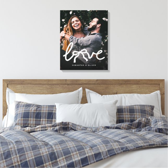 Modern Love Piltypsnitt Par Anpassad Foto Canvastryck (Insitu (sovrum))