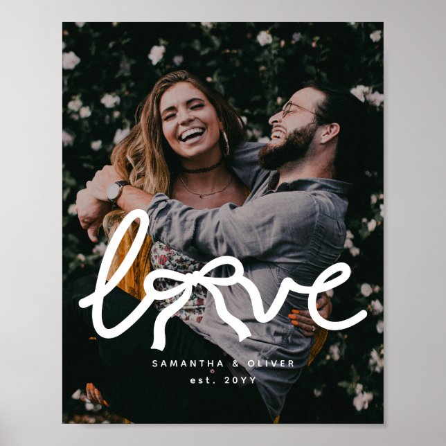 Modern Love Piltypsnitt Par Anpassad Foto Poster (Framsidan)