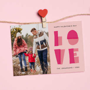 Modern Love Typografi Alla hjärtans dag Foto Julkort