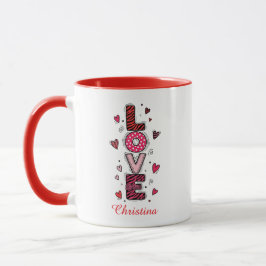 Modern Love Typography Valentines Day Custom Name Mugg