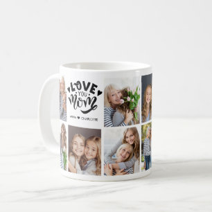 Modern Love You Mamma Anpassad Fotokollage Mamma Kaffemugg