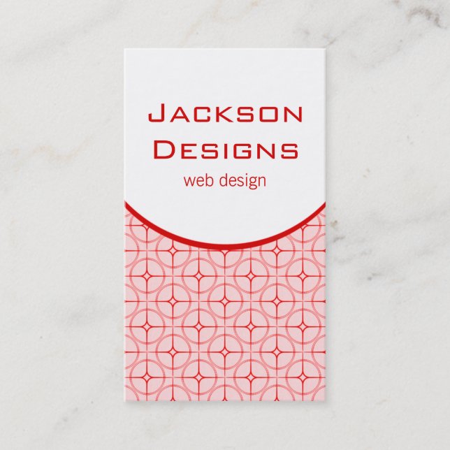 Modern luft-Affärskort, rött Visitkort (Framsida)