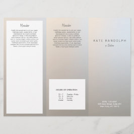 Modern Luminous Silver Salon Spa Brochure