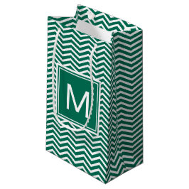 Modern lush Grönt Chevrons med Monogram