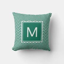 Modern lush Grönt Chevrons med Monogram