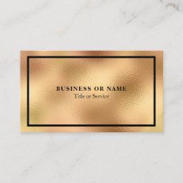 Modern Luxe Faux Guld Foil Metallic Visitkort