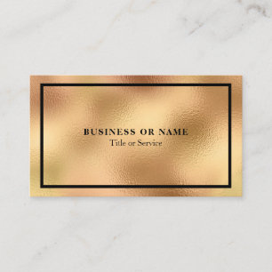 Modern Luxe Faux Guld Foil Metallic Visitkort