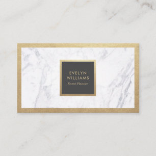 Modern Luxe för grå färghändelse för guld & f Visitkort
