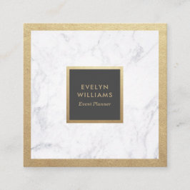 Modern Luxe för grå färghändelse för guld & för Fyrkantigt Visitkort