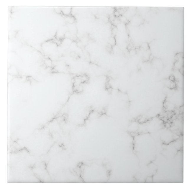Modern luxe minimalist White Marble Kakelplatta (Framsidan)
