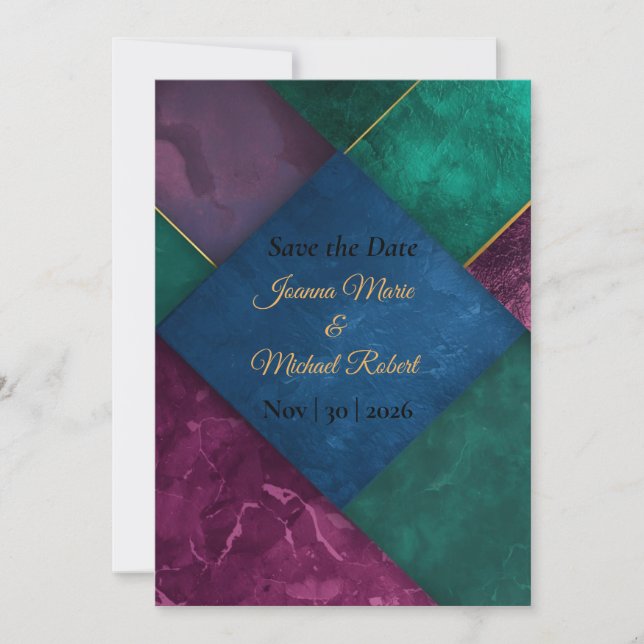 Modern Luxe Save The Date Card Spara Datumet (Framsida)