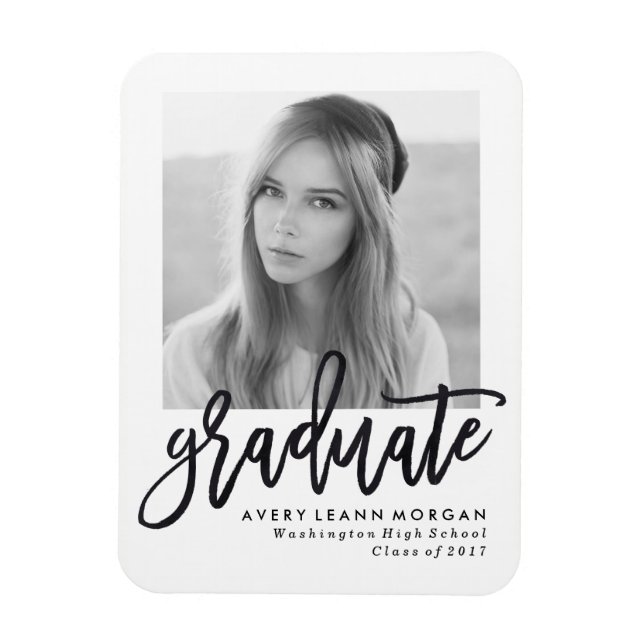 Modern Luxe Studenten Photo Magnet (Vertikal)