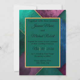 Modern Luxe Wedding Invitation Inbjudningar