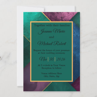 Modern Luxe Wedding Invitation Inbjudningar