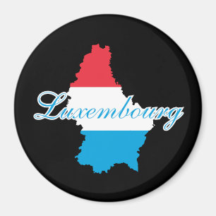 Modern Luxemburg, Luxemburg, Flagga Karta Souvenir Magnet