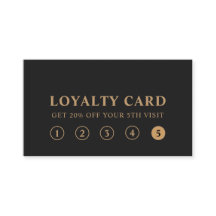 Modern Luxury Charcoal Gold Pet Paw Loyalty Card