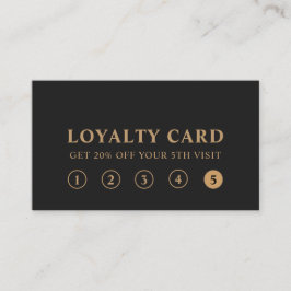 Modern Luxury Charcoal Gold Pet Paw Loyalty Card Visitkort