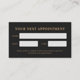 Modern Luxury Charcoal Golden Paw Pet Care Tidsbeställning Kort