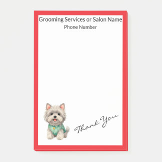 Modern Luxury Grooming Pet Personalized Collection Post-it Block