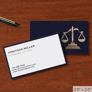 Modern Luxury Lawyer Visitkort