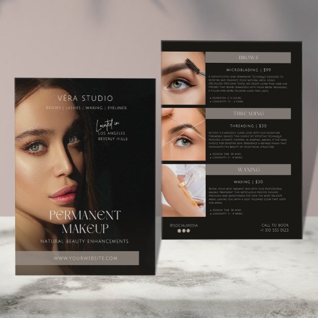 Modern Luxury Salon Makeup Pricing Flyer (Skapare uppladdad)