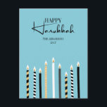Modern Lycklig Hanukkah Candles Helgdag vykort<br><div class="desc">Anpassa anpassningsbarna ovan. Du hittar ytterligare samordningsposter i vår "Modern Lycklig Hanukah Candles"-samling.</div>