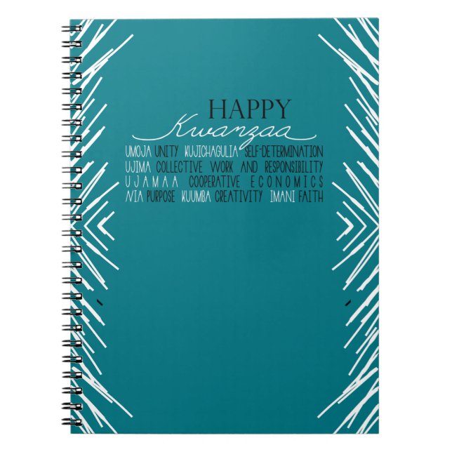 Modern Lycklig Kwanzaa Anteckningsbok (Framsidan)