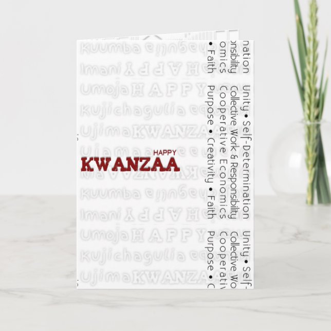 Modern Lycklig Kwanzaa Helgkort (Framsida)
