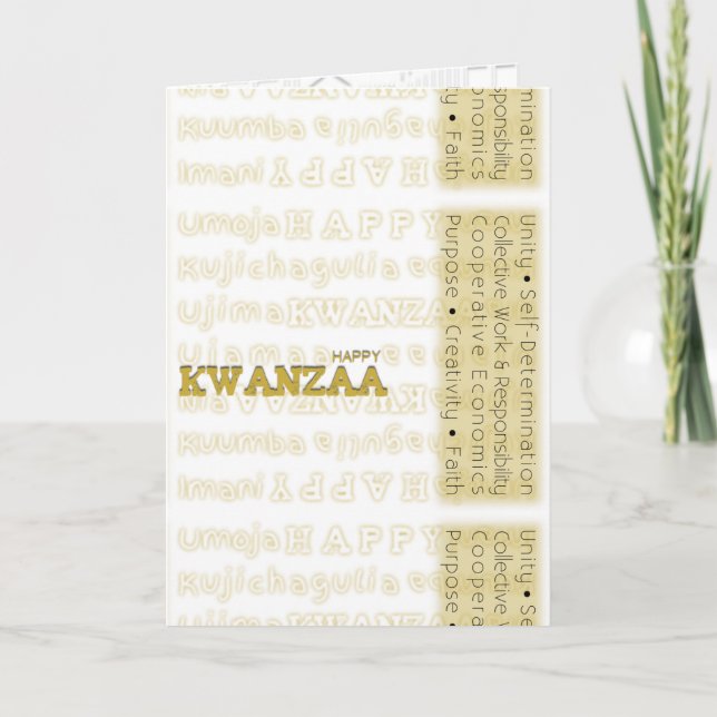 Modern Lycklig Kwanzaa Helgkort (Framsida)