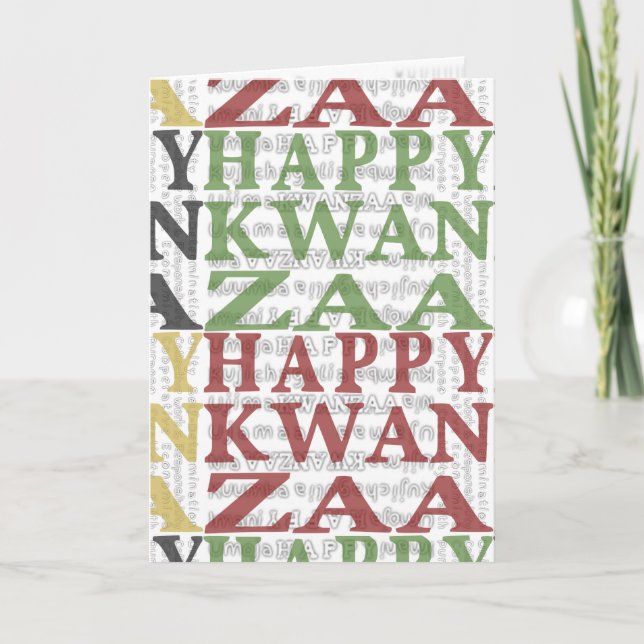 Modern Lycklig Kwanzaa Helgkort (Framsida)