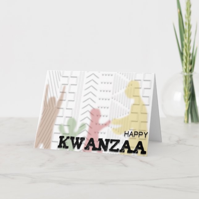 Modern Lycklig Kwanzaa Helgkort (Framsida)