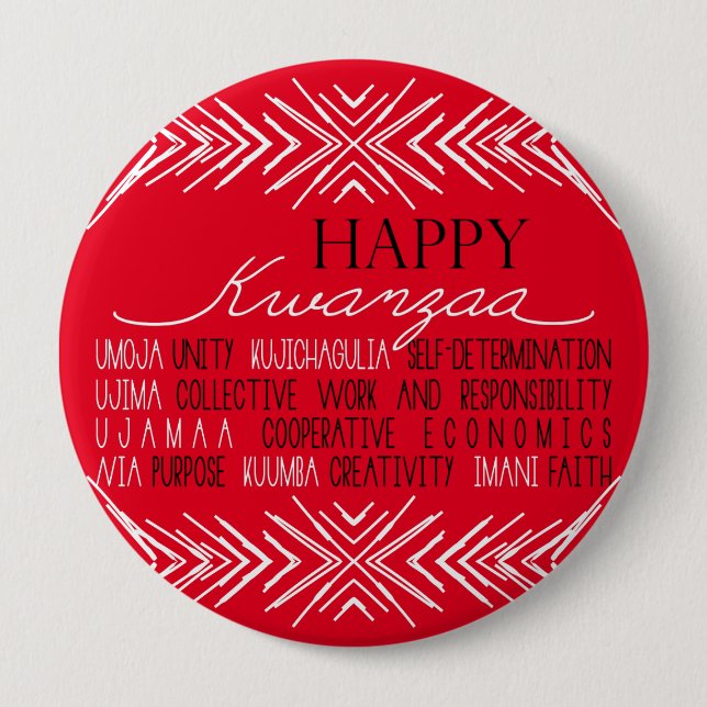 Modern Lycklig Kwanzaa Knapp (Framsida)