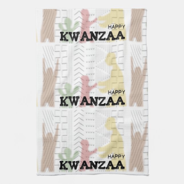 Modern Lycklig Kwanzaa Kökshandduk (Vertikal)