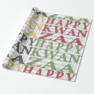 Modern Lycklig Kwanzaa Presentpapper