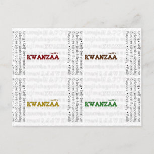 Modern Lycklig Kwanzaa Vykort