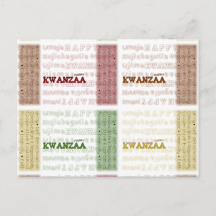 Modern Lycklig Kwanzaa Vykort