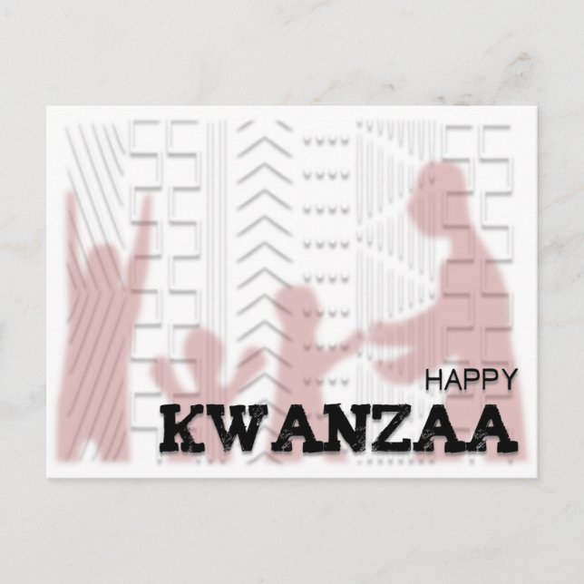 Modern Lycklig Kwanzaa Vykort (Framsida)