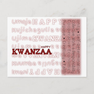 Modern Lycklig Kwanzaa Vykort