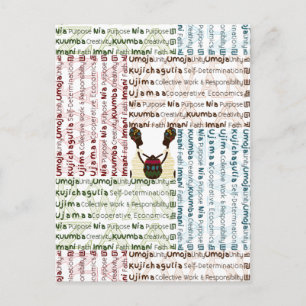 Modern Lycklig Kwanzaa Vykort