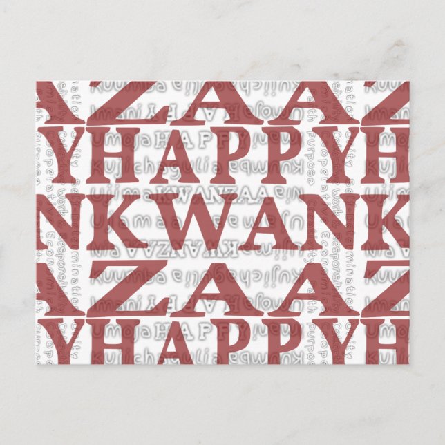Modern Lycklig Kwanzaa Vykort (Framsida)