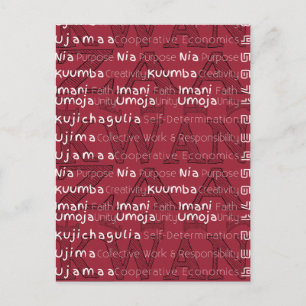 Modern Lycklig Kwanzaa Vykort