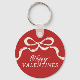 Modern LYCKLIG VALENTINES Bows Trendig Red Nyckelring
