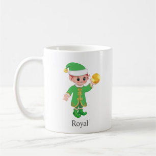 Modern Lyckoelf med kalligrafi & monogram Kaffemugg