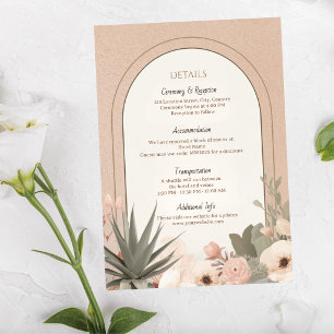 Modern Lyx Botanisk Elegant Bröllop Tilläggskort