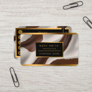 Modern Lyx Elegant Falskt Koxläder Kollektion Visitkort