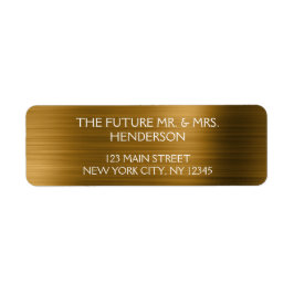 Modern lyx i Eleganten Gold Foil Returadress Etikett
