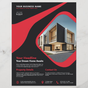 Modern lyx Real Gods Marknadsföring Black & Red Reklamblad