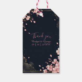 Modern Lyx Sakura Bröllopsblomning Presentetikett