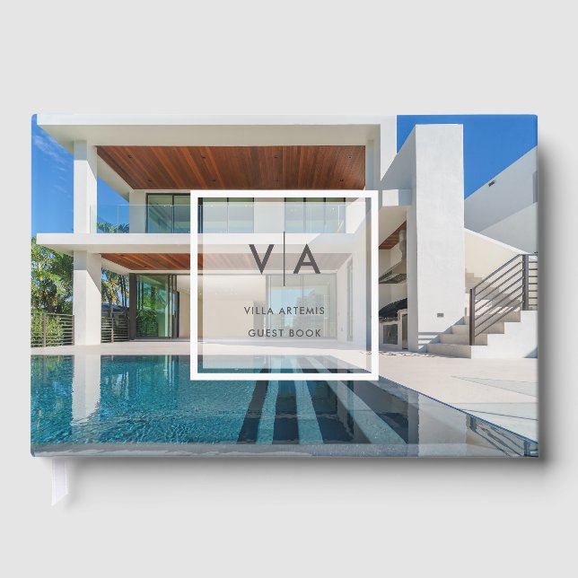 Modern lyxbösgästhälsning gästböcker (Framsida)