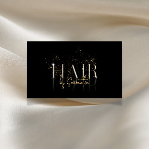 modern lyxhårstylist ro guld typografi visitkort
